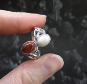Lewisian and Iona Twin Celtic Knot Sterling Silver Ring