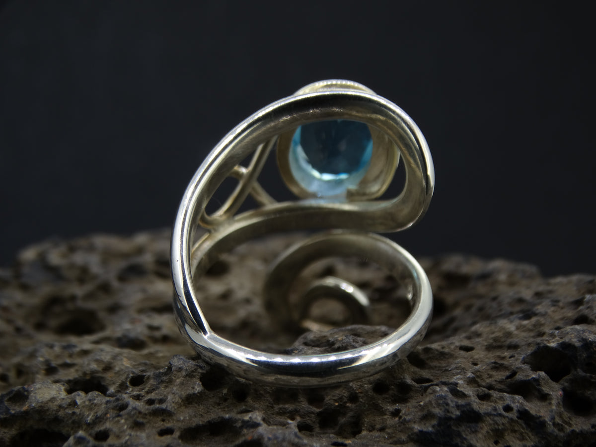 Blue Topaz Sterling Silver Ring