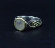 'Aingil' Scottish Chalcedony Scottish Gold & Sterling Silver Ring