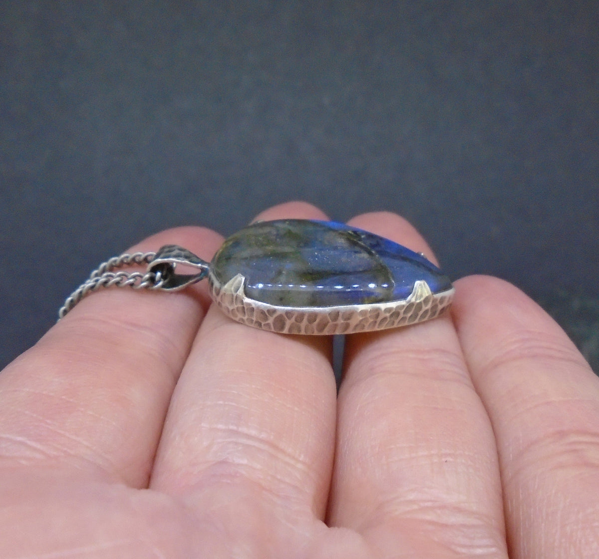 Labradorite Sterling Silver Pendant