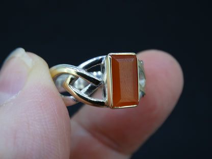 Scottish Ethibeaton Carnelian Scottish Gold and Silver Ring