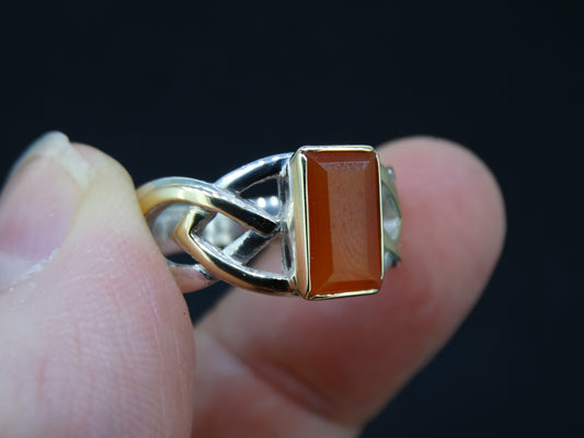 Scottish Ethibeaton Carnelian Scottish Gold and Silver Ring