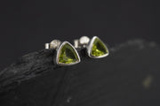 Peridot Sterling Silver Stud Earrings