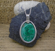 Malachite Sterling Silver Pendant