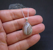 Botswana Agate Sterling Silver Pendant