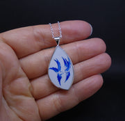 Old Willow Doves Sterling Silver Pendant