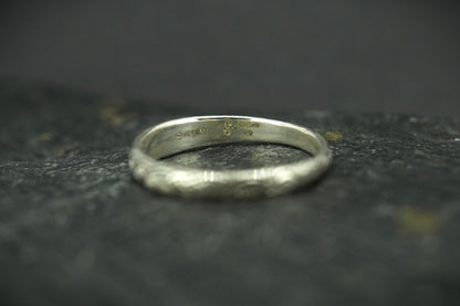 Scottish Sapphire & Scottish Gold Hand Carved Celtic Ring