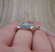 Dark Iona Marble Sterling Silver Pendant