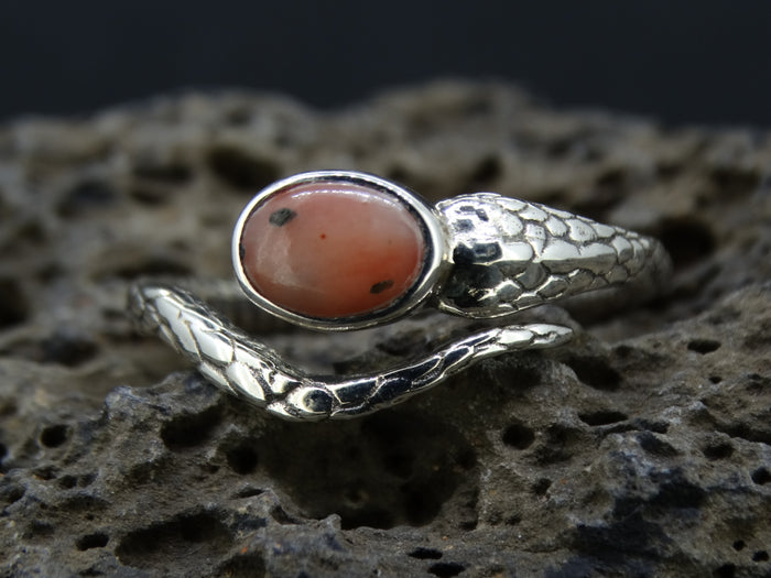 Scottish Isla Rose Sterling Silver Serpent Ring
