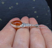Carnelian Sterling Silver Pendant