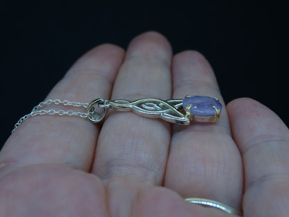 Scottish Orrock Amethyst with Scottish Gold and Sterling Silver Pendant
