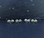 Iona Marble 6mm Sterling Silver Stud Earrings