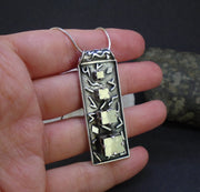 'Totem' Cubic Pyrite Sterling Silver Pendant