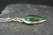 Canadian Jade Sterling Silver Celtic Pendant