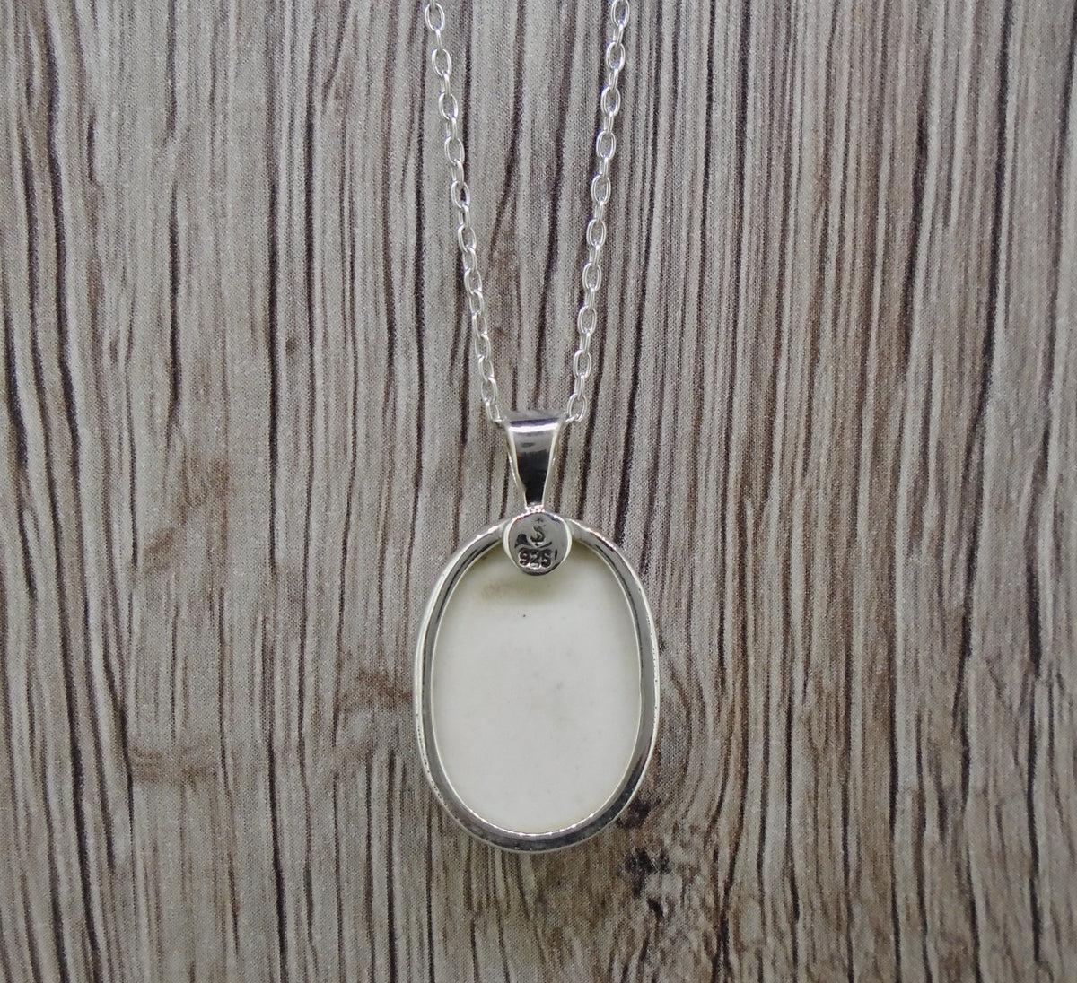 Old Willow 'Geometric' Sterling Silver Oval Pendant