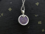 Natural Purple Star Ruby Sterling Silver Pendant