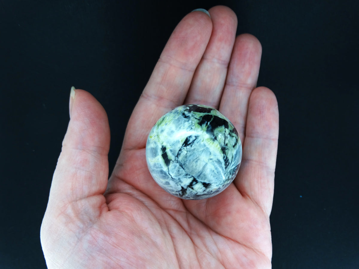 Skye Marble Carved Sphere