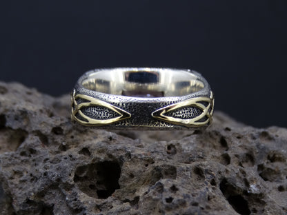 Scottish Ardownie Amethyst with Scottish Gold and Sterling Silver Ring