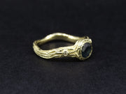 Rare Scottish Sapphire and Diamond Ring with Scottish Gold Band