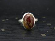 Arthur's Seat Jasper Sterling Silver Oval Cut Ring