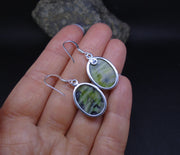 Skye Marble Sterling Silver Oval Earrings
