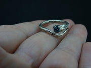 Blue Topaz Sterling Silver Serpent Ring