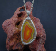 Botswana Agate Sterling Silver Pendant