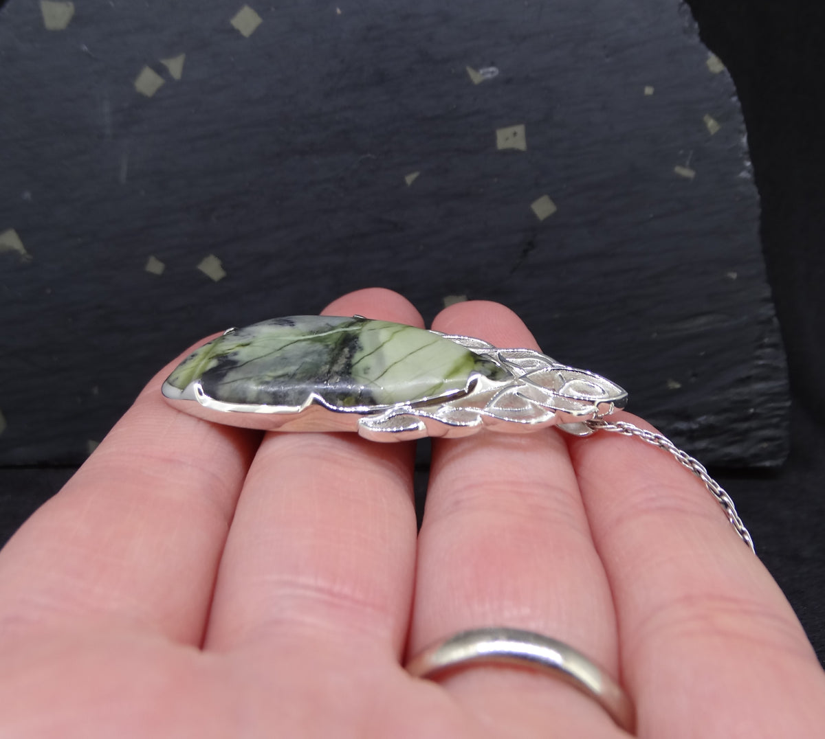Skye Marble Celtic Waterfall Sterling Silver Pendant