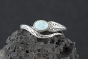 Larimar Sterling Silver Serpent Ring