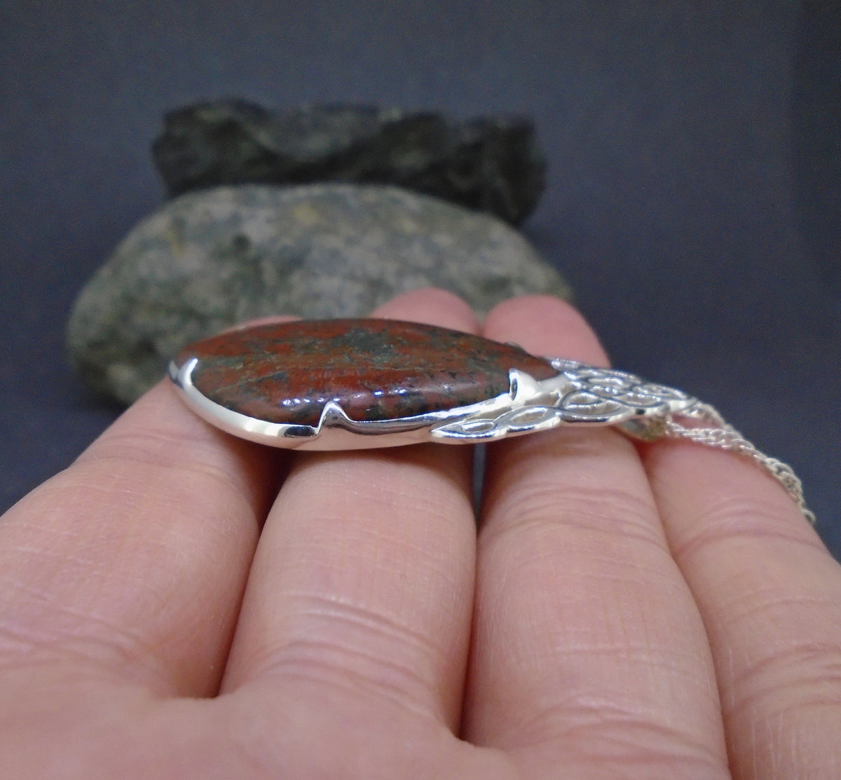 Lewisian Celtic Waterfall Sterling Silver Pendant
