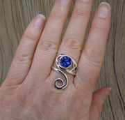 Old Willow 'Diamond' Pattern Sterling Silver Adjustable Twist Ring