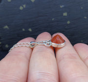 Carnelian Sterling Silver Celtic Pendant