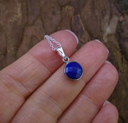 Delicate Lapis Lazuli Sterling Silver Pendant