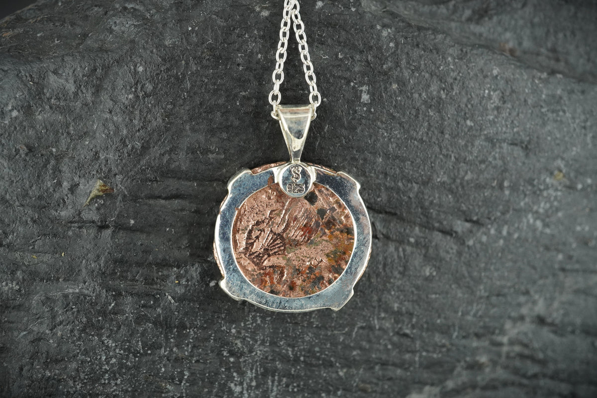 Ancient Roman Coin Sterling Silver Pendant
