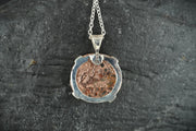 Ancient Roman Coin Sterling Silver Pendant