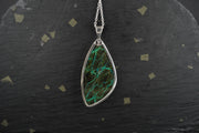Cornwall Chrysocolla & Cuprite Sterling Silver Pendant