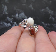 Lewisian and Iona Twin Celtic Knot Sterling Silver Ring
