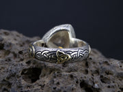 Perthshire Smoky Quartz and Elie Ruby Scottish Gold Ring