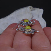 Highland Marble Scottish Thistle Sterling Silver Earrings