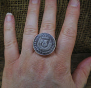 Bawbee Coin Sterling Silver Ring