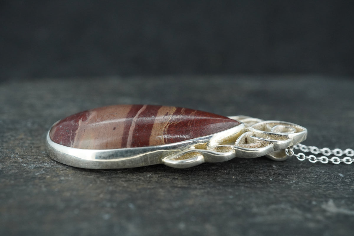 Arthur's Seat Jasper Sterling Silver Waterfall Pendant