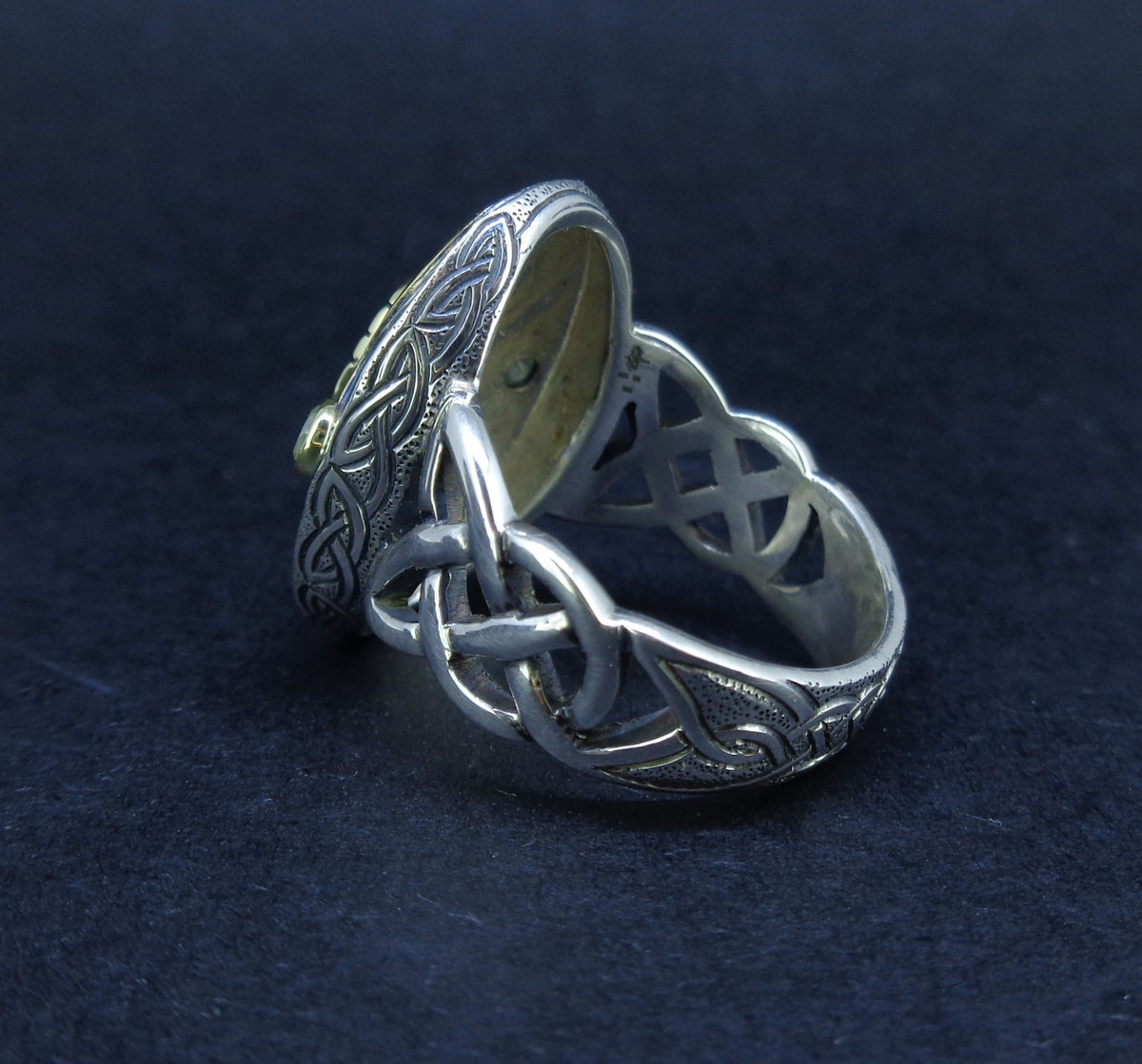 'Tatha' Perthshire Smoky Quartz & Misty Diamond, Scottish Gold & Silver Ring