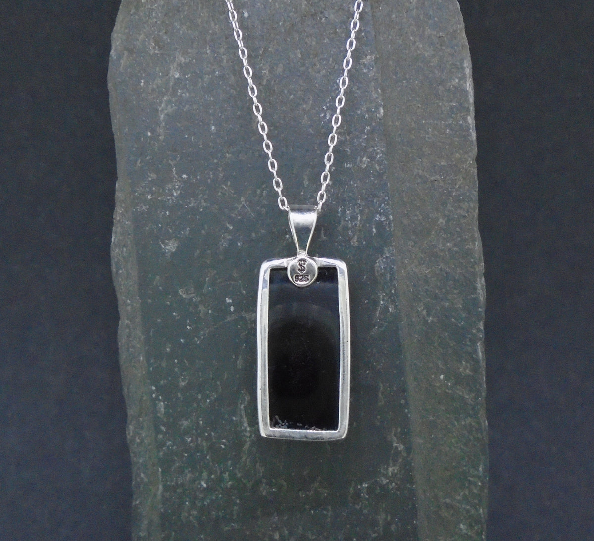 Whitby Jet Sterling Silver Pendant