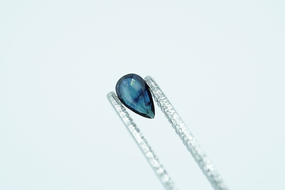 Drop Cut Deep Blue Rare Scottish Sapphire Gemstone