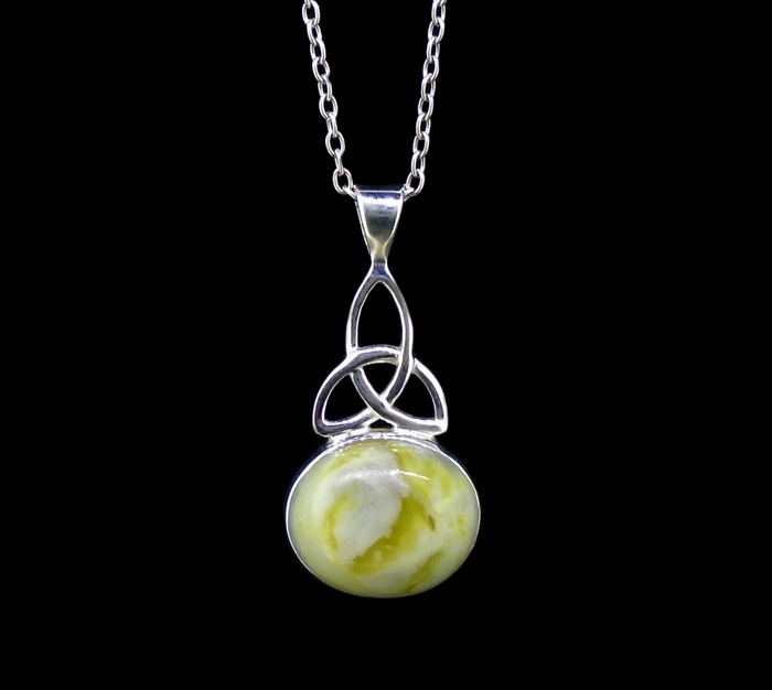 Highland Marble Celtic Knot Sterling Silver Pendant