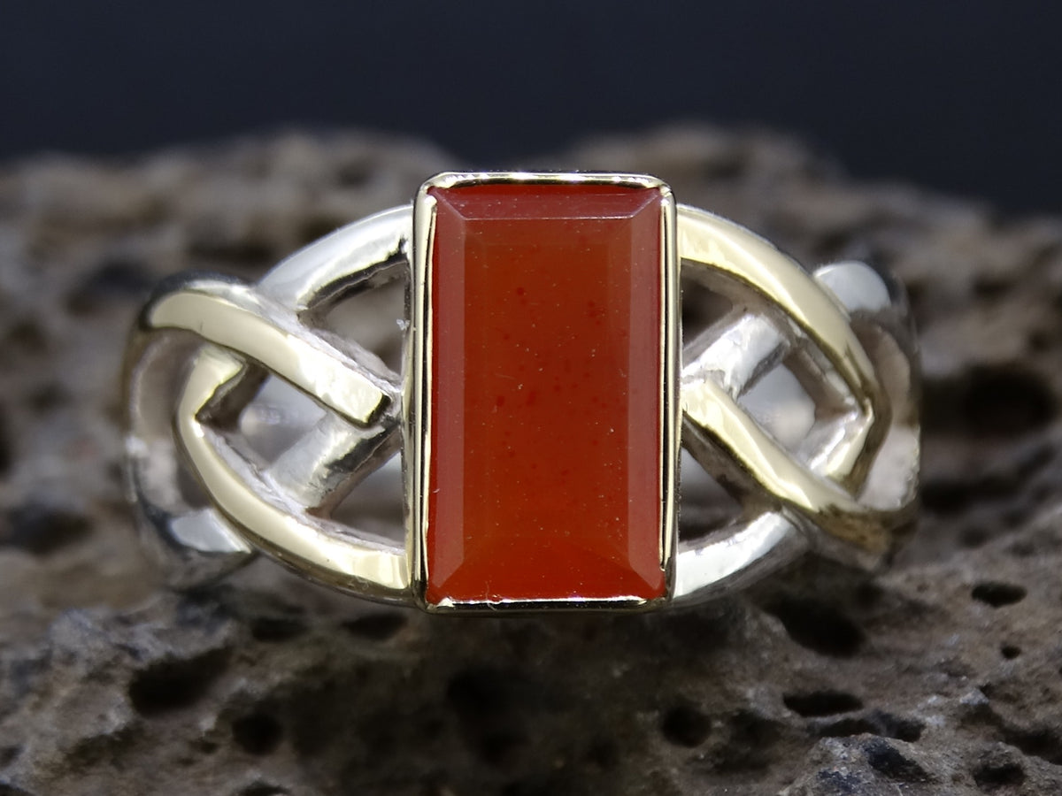 Scottish Ethibeaton Carnelian Scottish Gold and Silver Ring