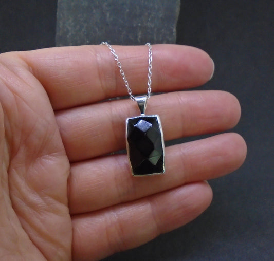 Whitby Jet Sterling Silver Pendant