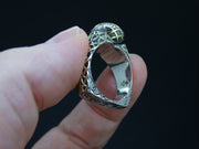 Cairngorm Quartz Scottish Gold and Sterling Silver Ring