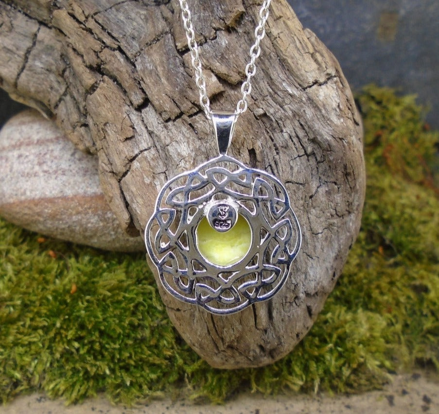 Highland Marble Celtic Sun Sterling Sterling Silver Pendant