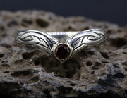 Knoydart Almodie Garnet & Scottish Gold Ring